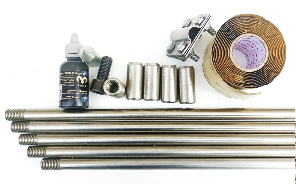 Комплект заземлення R7,5m 43075 Нержавіюча сталь