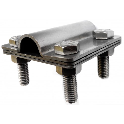 Затискач прут d16/полоса (нержавійка)