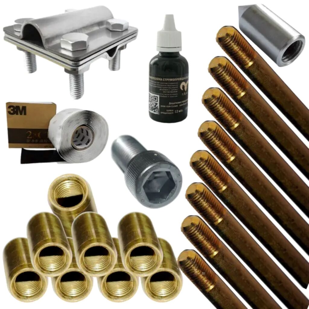 Комплект заземлення оцинкований R12m d16mm 40120